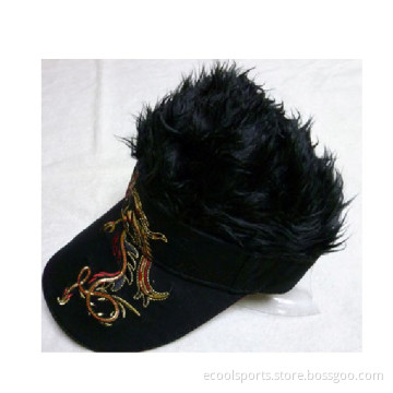 Black Chinese Long Cap Golf Visor